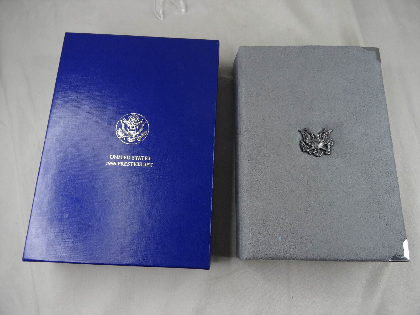 1986-S US Mint Prestige Proof Set Olympiad Silver Dollar Box & COA 7 Coins