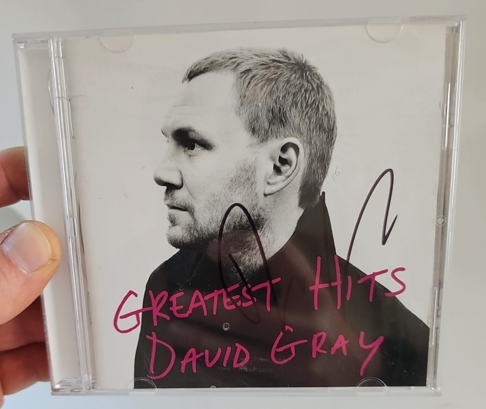 DAVID GRAY Autographed Signed CD Booklet Greatest Hits CD 2007