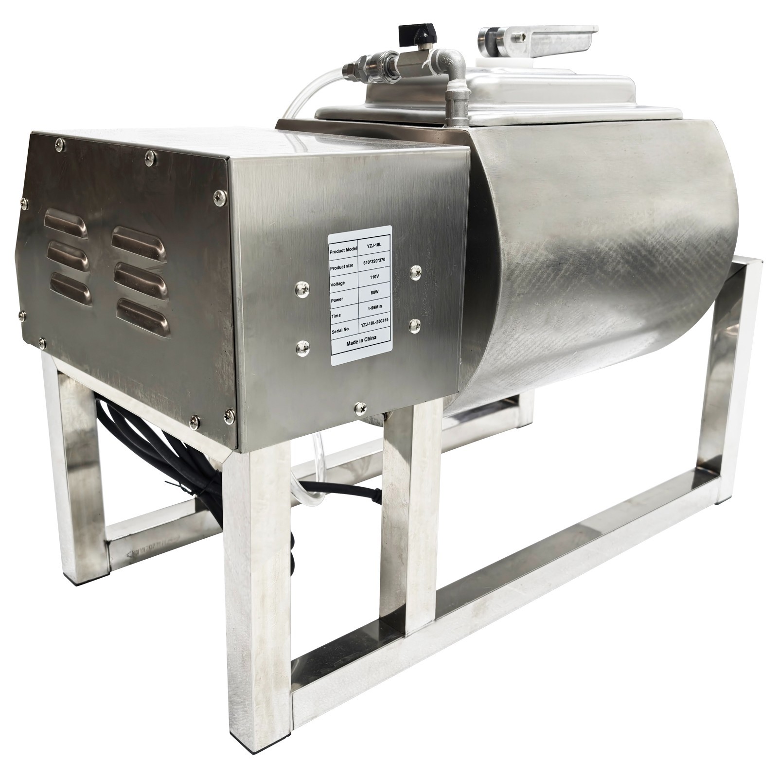 15L Electric Food Marinator Circular Rotatable Marinating Machine Vacuum Meat Tu