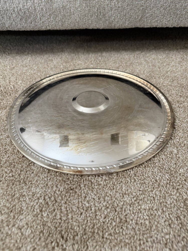 Silver Plated Decorative Platter and Cup Set Made in Italy