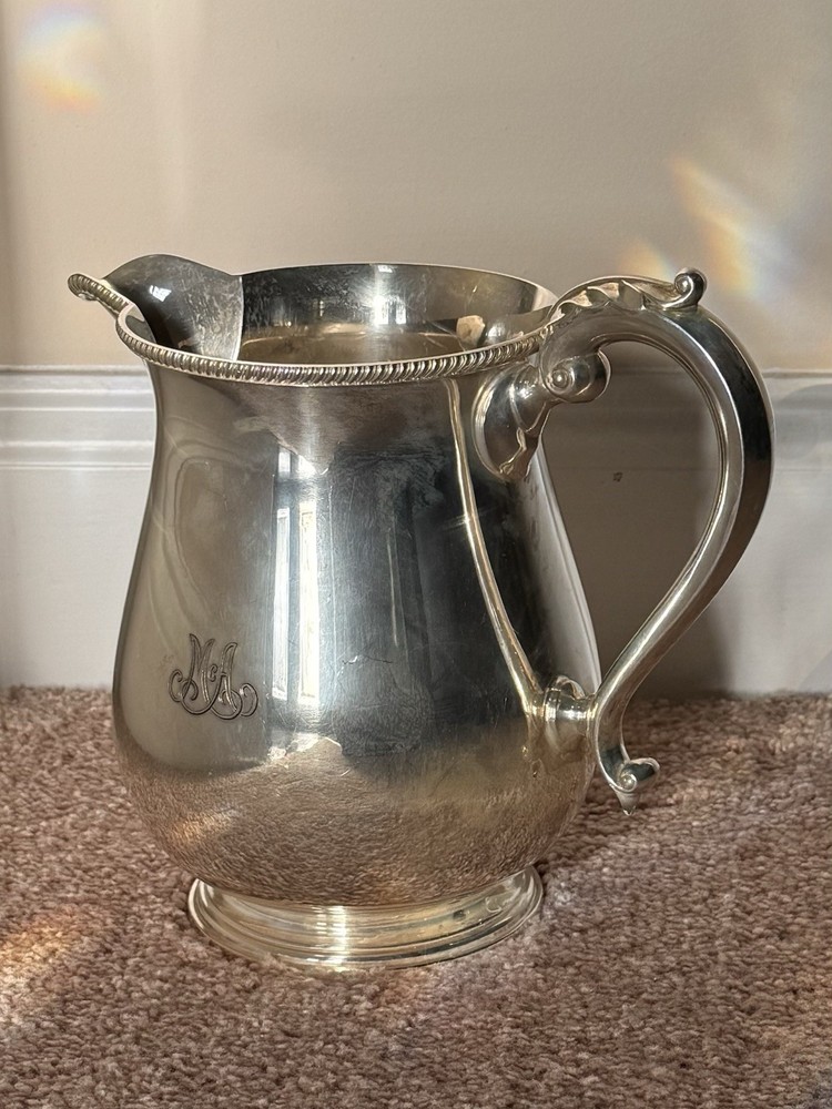 TIFFANY & CO England Silver Plated Water Pitcher Monogram McA