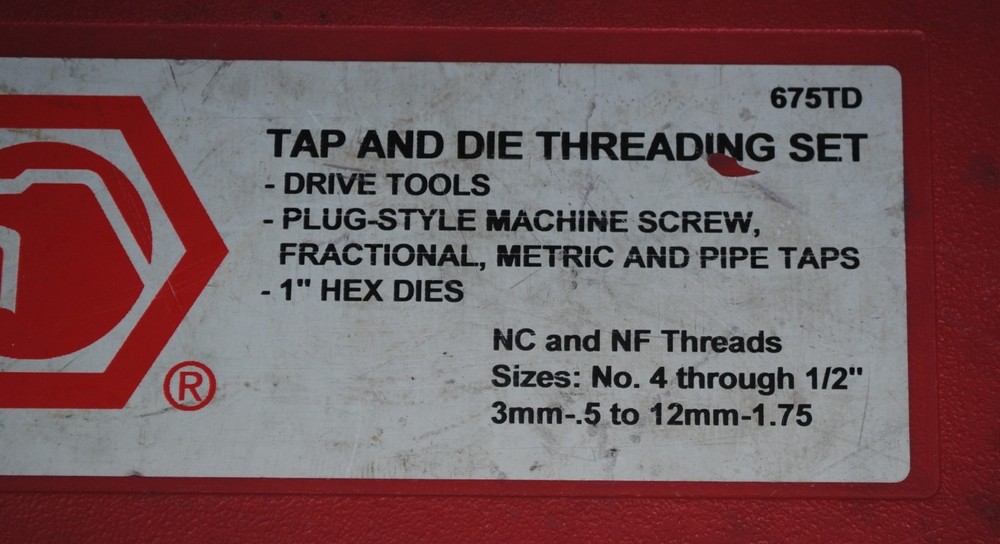 Matco Tools 675TD 75pc Tap and Die Threading Set