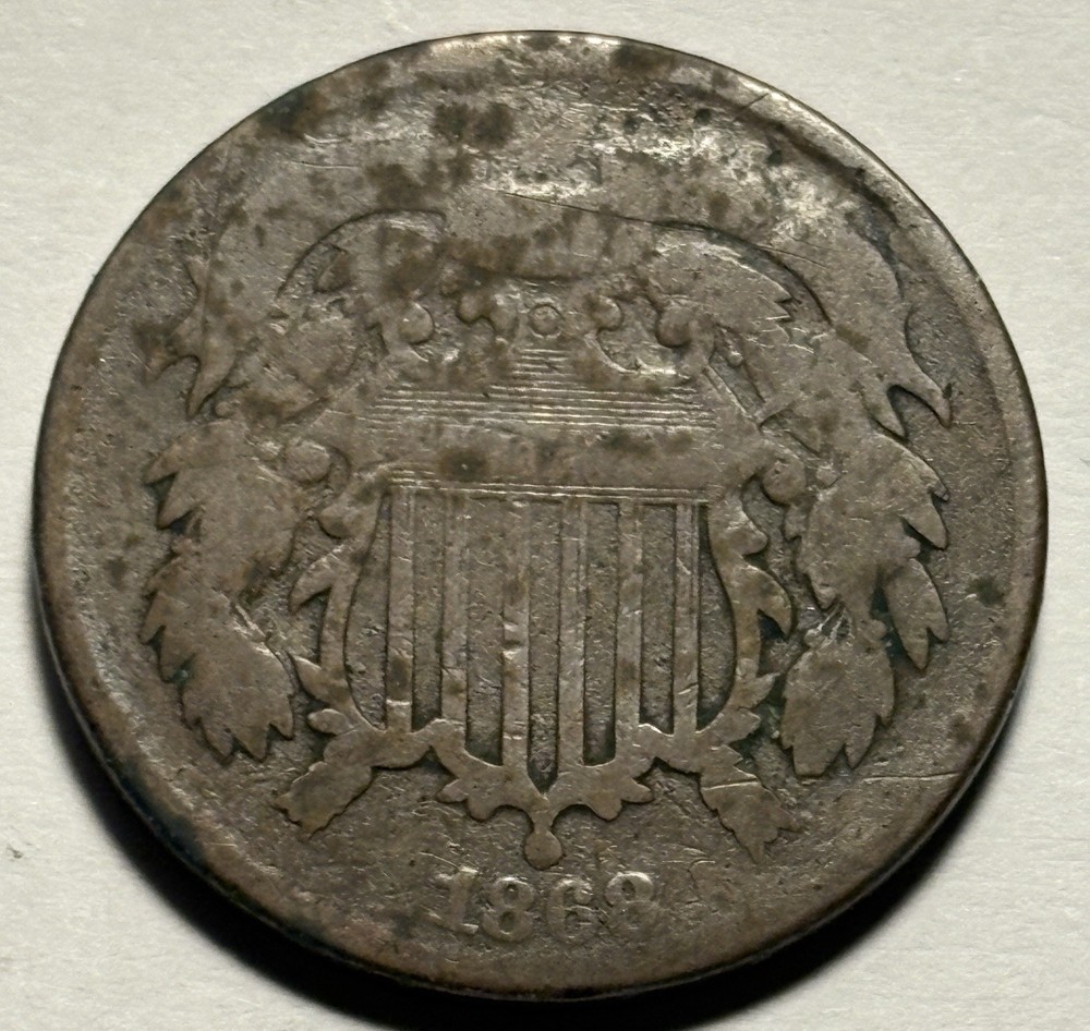 1868 Two Cent Piece — Circulated