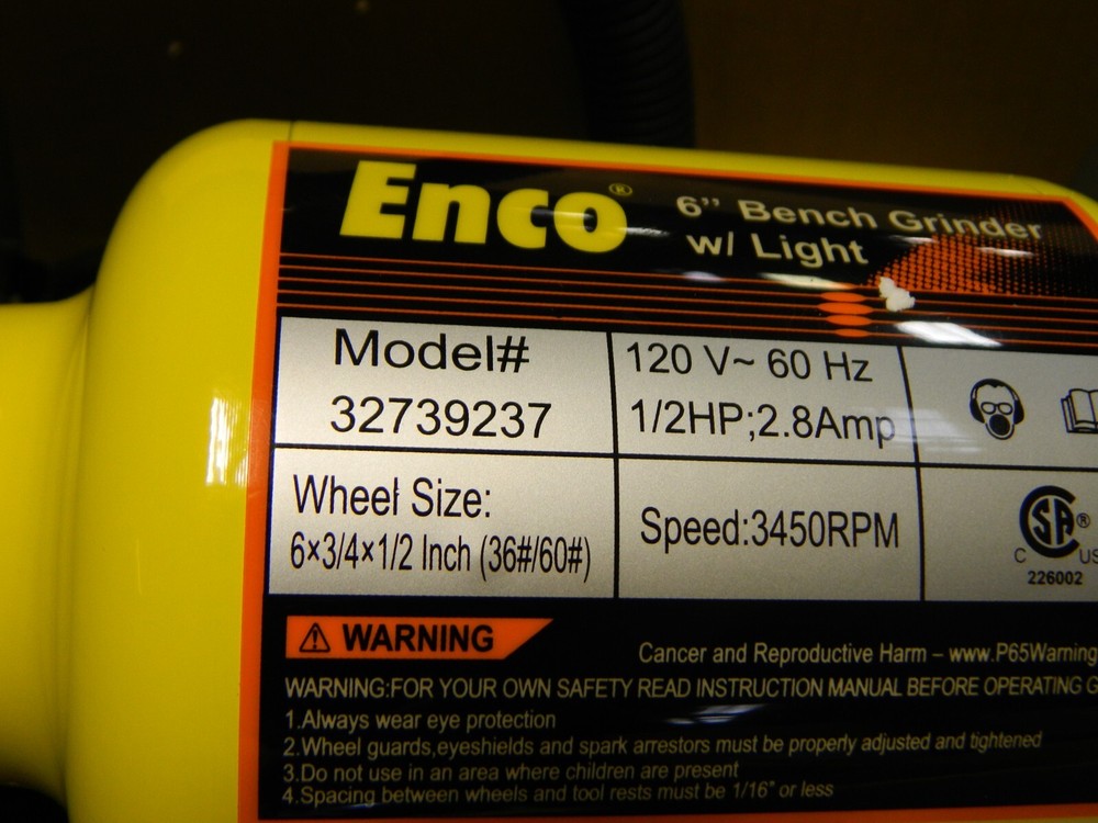Enco 36″ x 4″ Horizontal & Vertical Combination Sanding Machine: 6″ Disc Dia