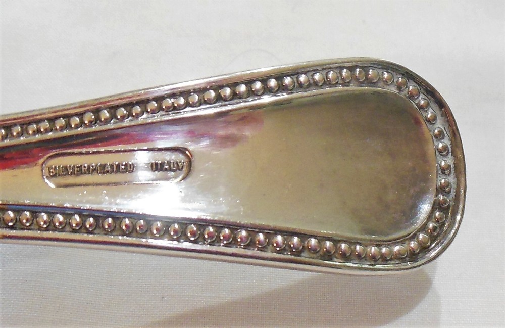 Silverplate Cake Pie Server Serrated Edge Italy