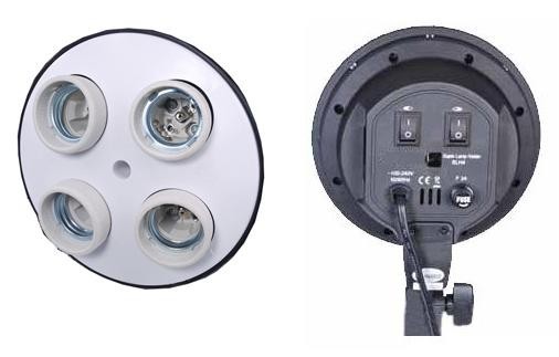 Photo Video Continuous light 4 Head E27 AC Bulb Socket