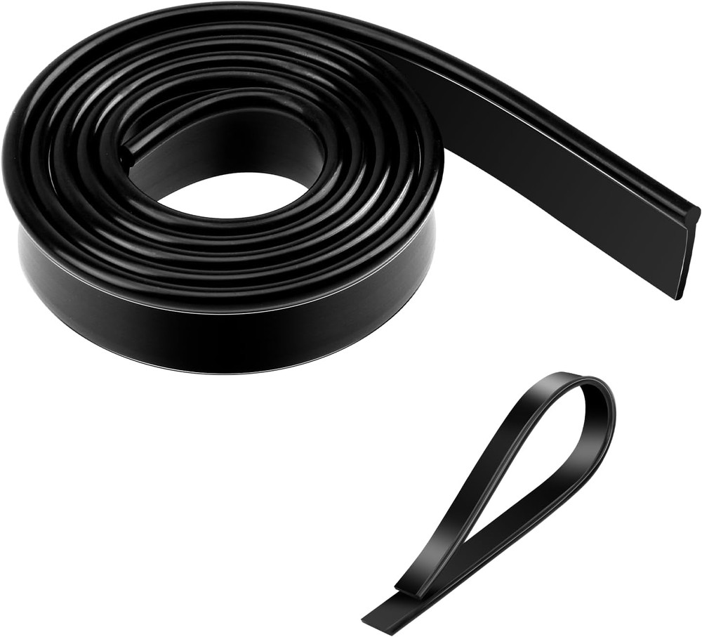 Black Squeegee Replacement Blades, 41In/Roll Silicone Window Rubber Squeegee Ref