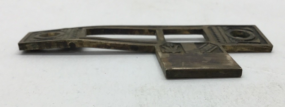 Antique Ornate Large Solid Brass Striker Plate Reversible…….[B1]