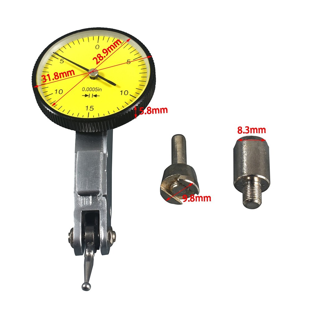 Dial Test Indicator 0.030" range 0.0005" Reading 0-15-0 Precision Machine Setup.