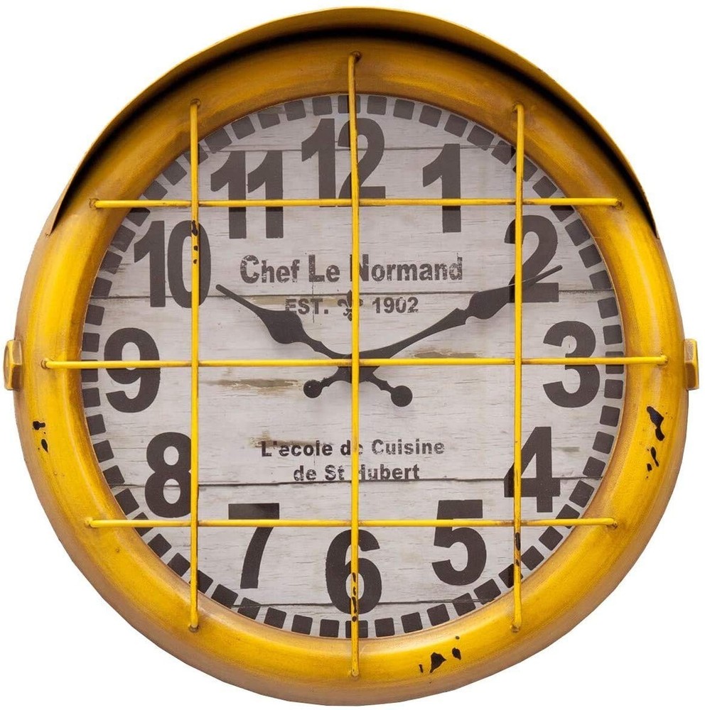 Antique style clock submarine (yellow)