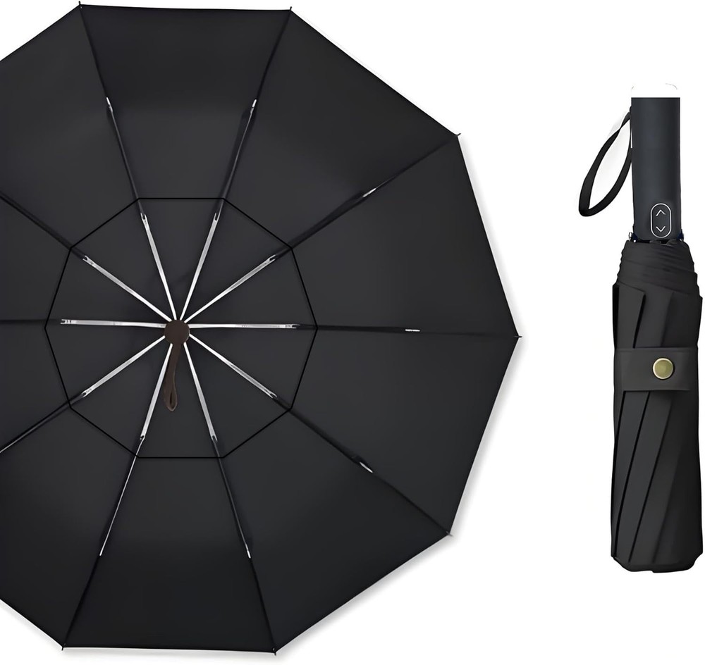 Large Folding Golf Umbrella - Windproof & Waterproof
