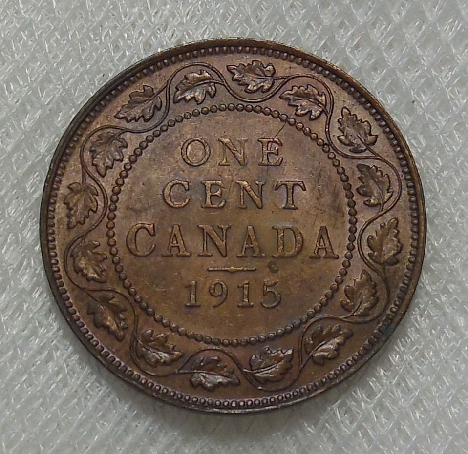 1915 CANADA ONE CENT BRONZE COIN HIGH GRADE