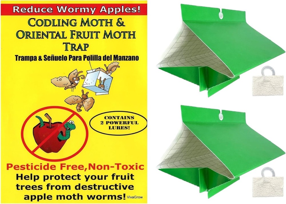 2-Pack Codling Moth & Oriental Fruit Moth Trap – Eco-Friendly Protection
