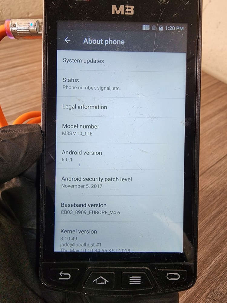M3 Mobile SM15 Touch Android PDA Data Collector Scanner, pre-owned .
