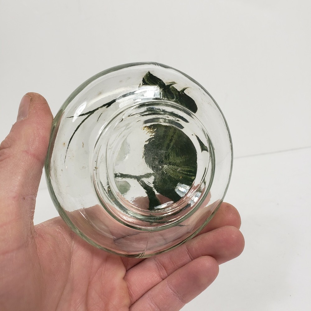 Beautiful Pitcher Style VTG Glass Deco Floral Design Clear