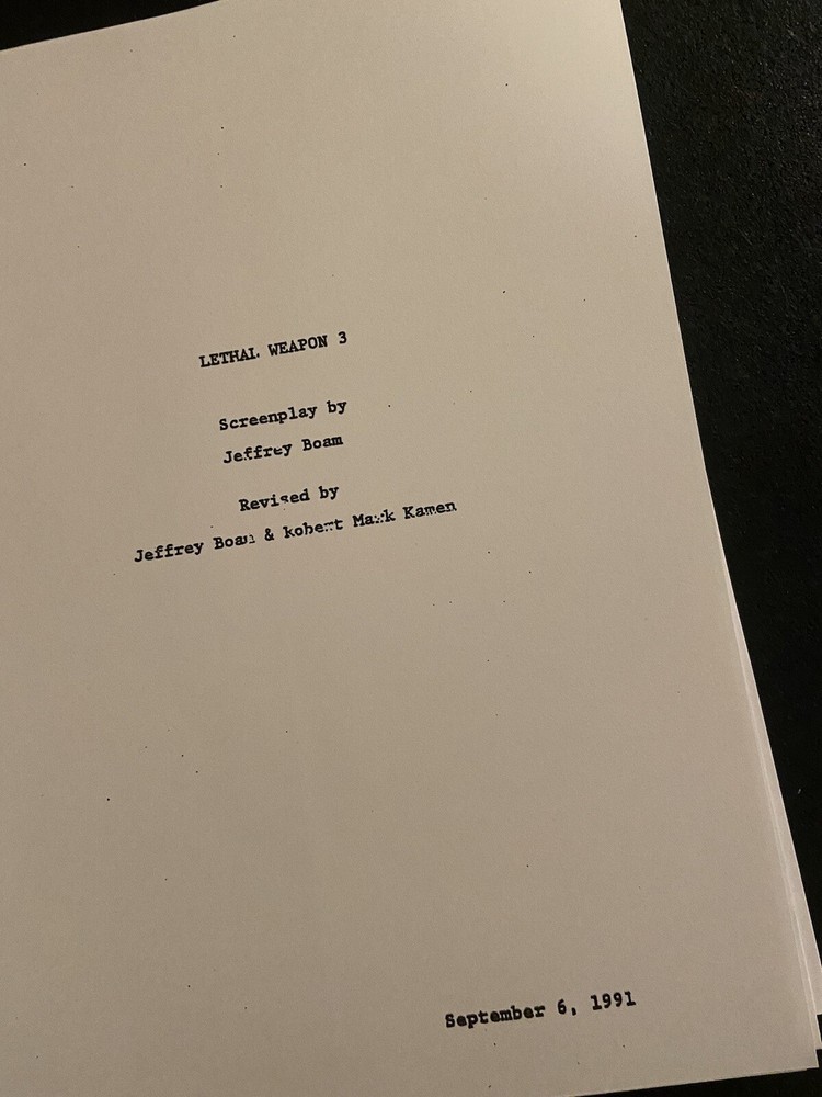 Warner Bros.™ THE LETHAL WEAPON LEGACY Rare Script SCREENPLAY SET Collection