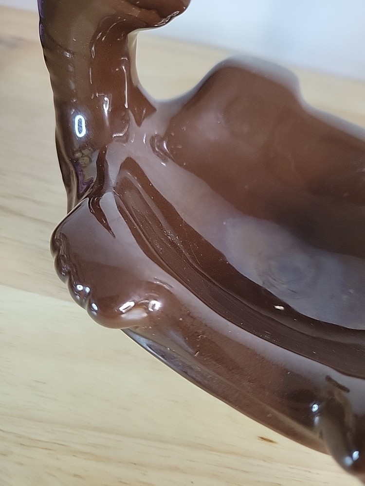 Turtle Pottery Bowl Trinket Dish Brown Soap Dish