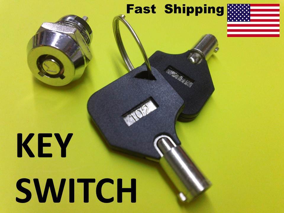 1x School electronics SUPPLY SPST simple 2 wire KEY Switch - ON OFF Ignition ???