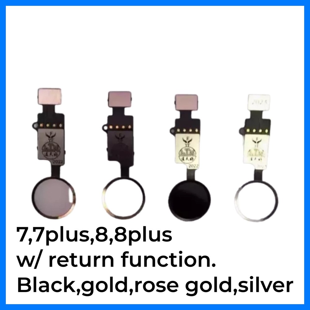 OEM spec IPHONE 7/7+/8/SE2/8+, HOME BUTTON WITH RETURN HOME FUNCTION. ALL COLORS