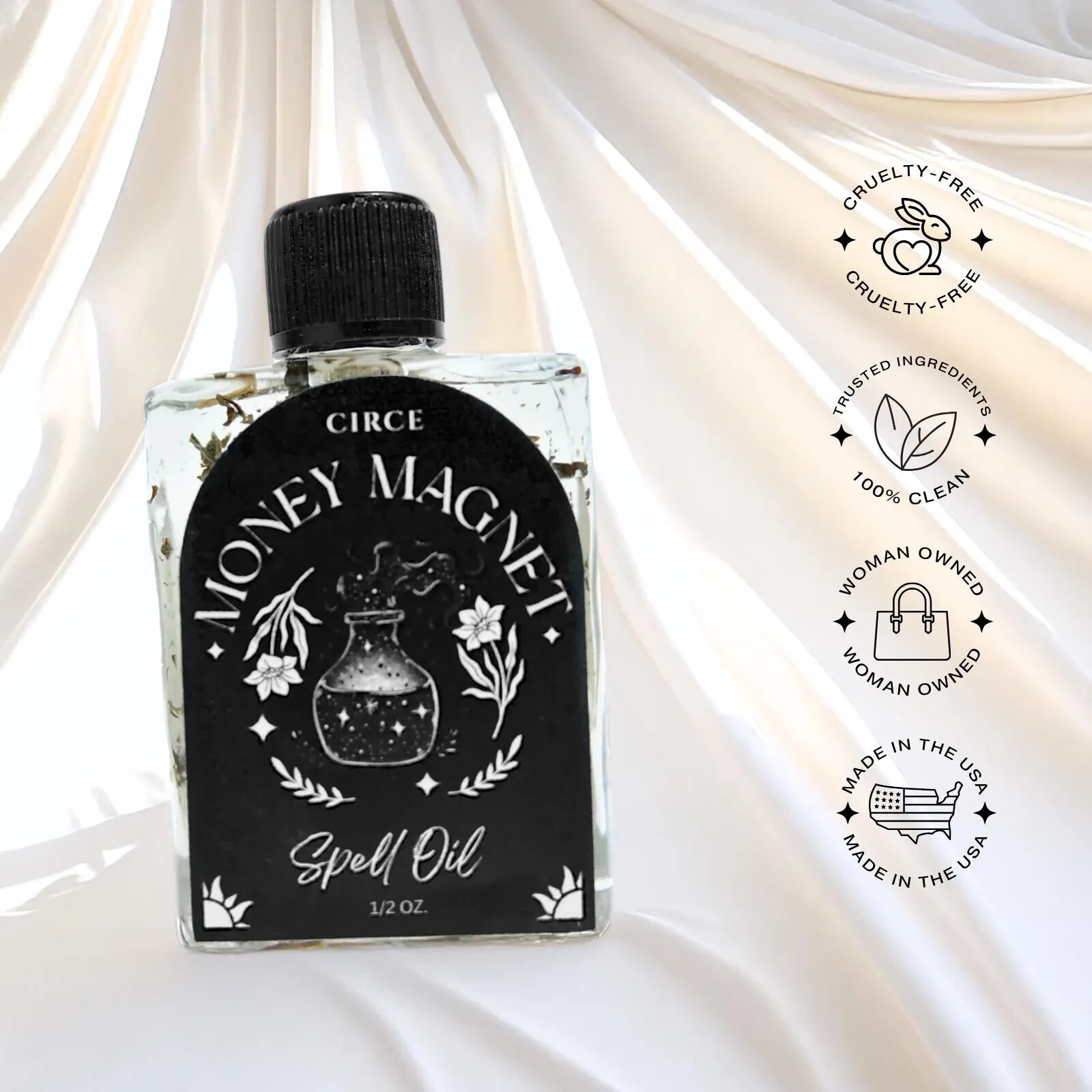 Money Magnet Spell Oil | 1/2 oz Anointing Oil for Wealth & Prosperity