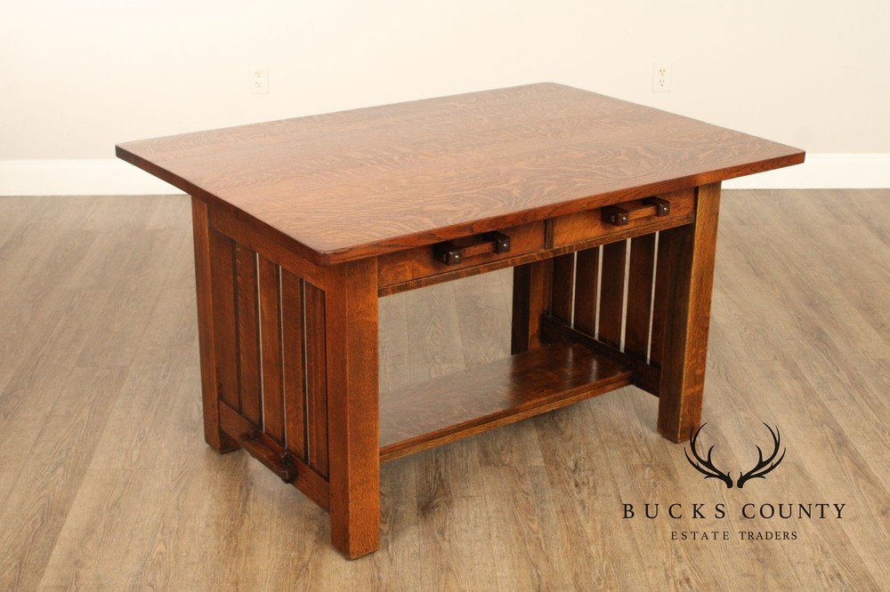 Limbert Antique Mission Oak Library Table
