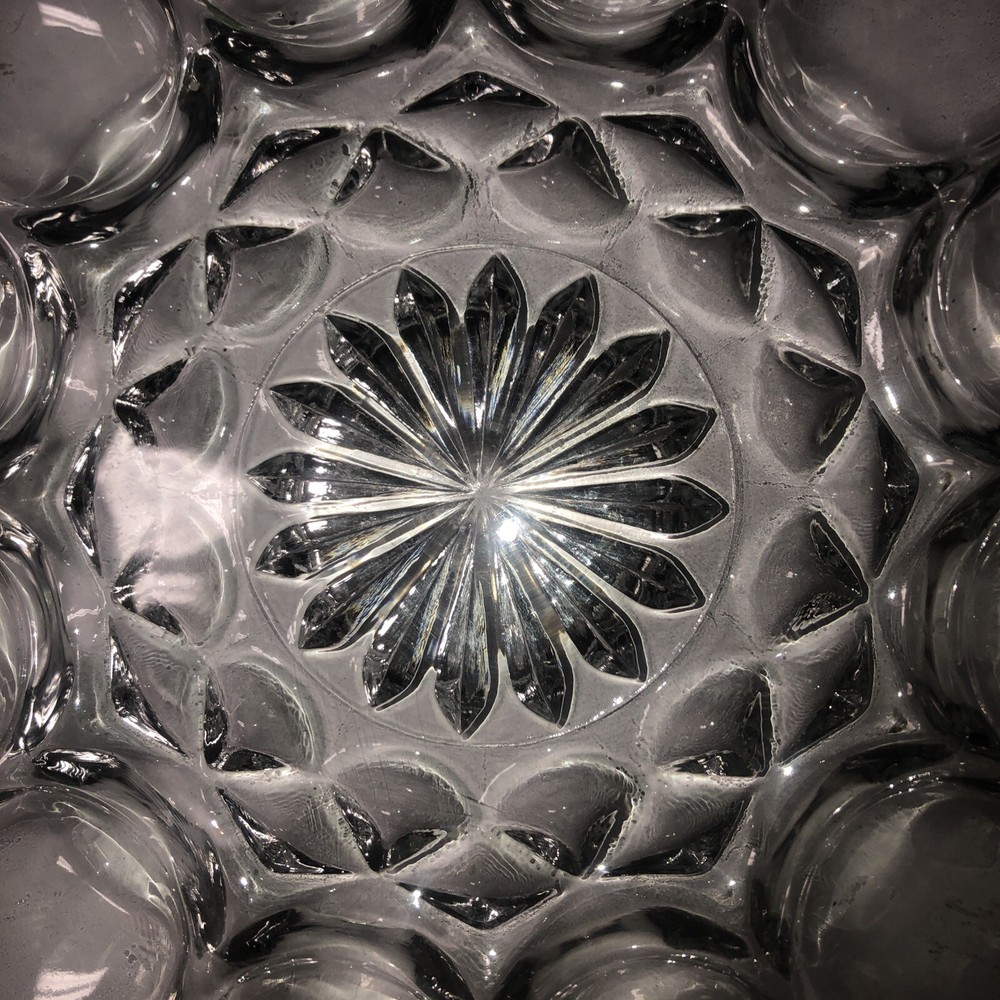 Depression Glass Crystal Bowl Diameter 10”