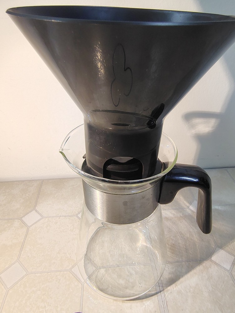 VTG Percolator PYREX 6 Cup Filter Drip Coffee Maker w/ Metal Heat Diffuser #9100