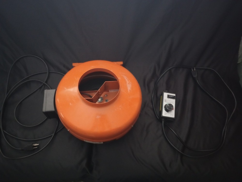 Growbright 8" high velocity inline fan with variable speed controller