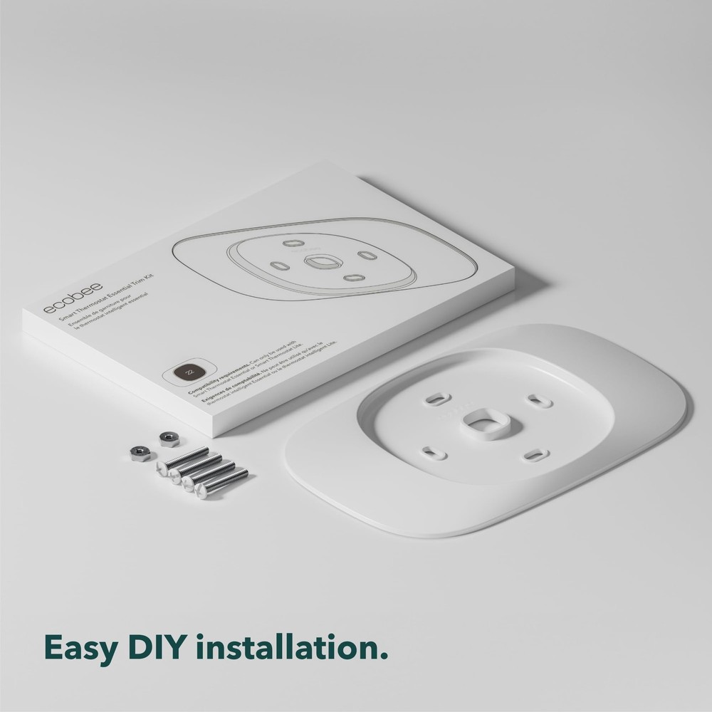 ecobee Trim Plate for Smart Thermostat Essential Only - Programmable White