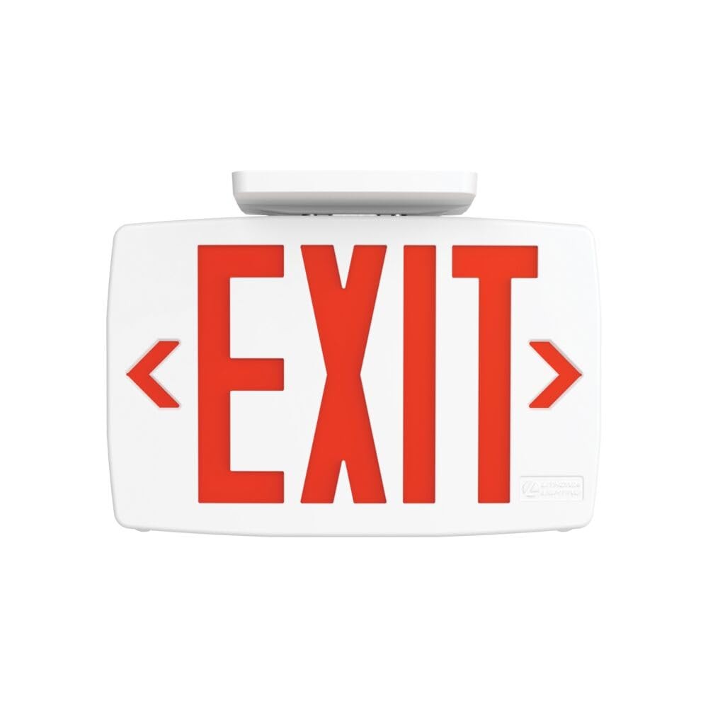 Lithonia Lighting Quantum LED Exit Sign, Dual Sided Emergency Exit Sign, Sele...