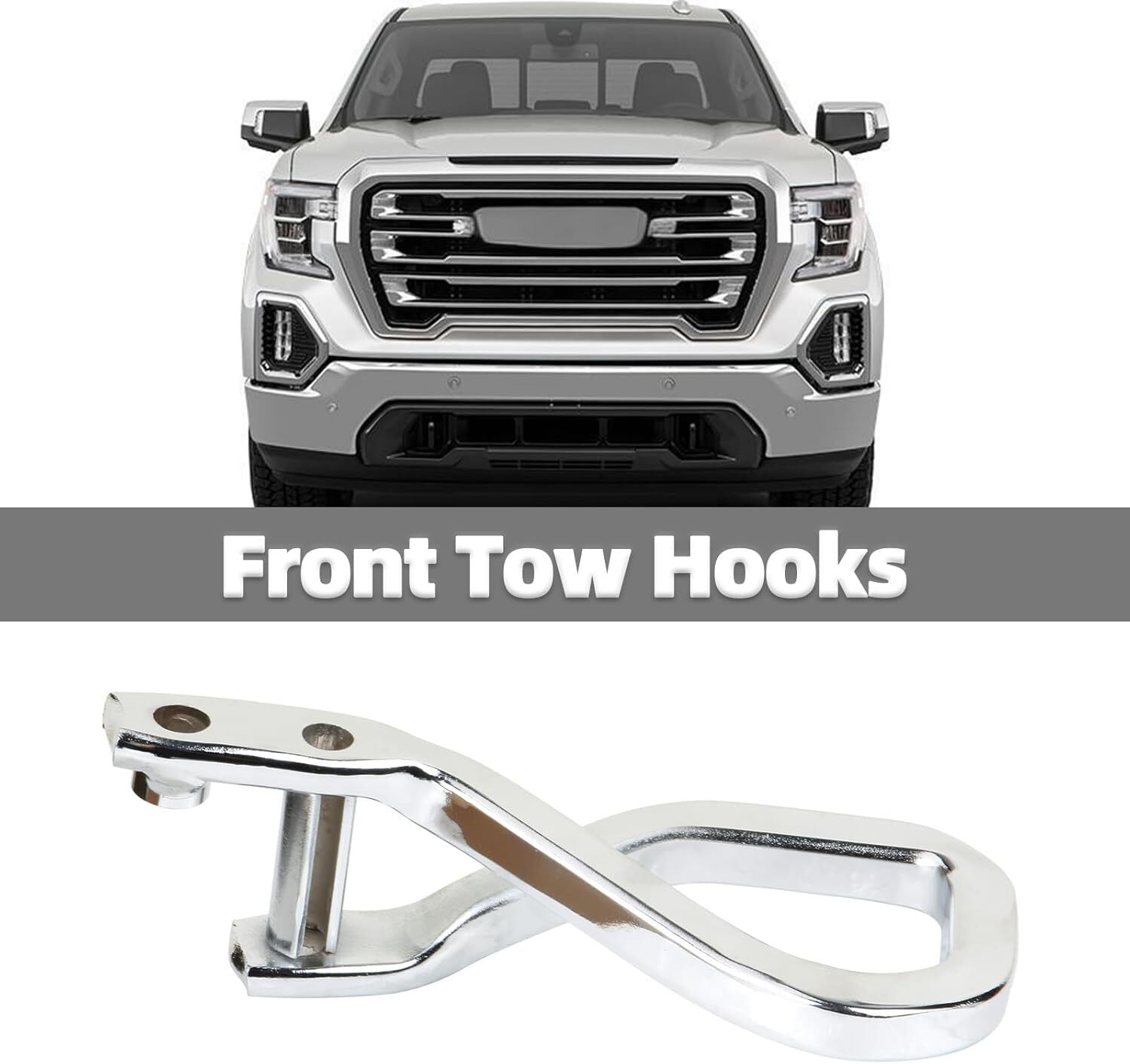 For 2019-2023 GMC Sierra 1500 Front Tow Recovery Hooks w/Bolts 84195907