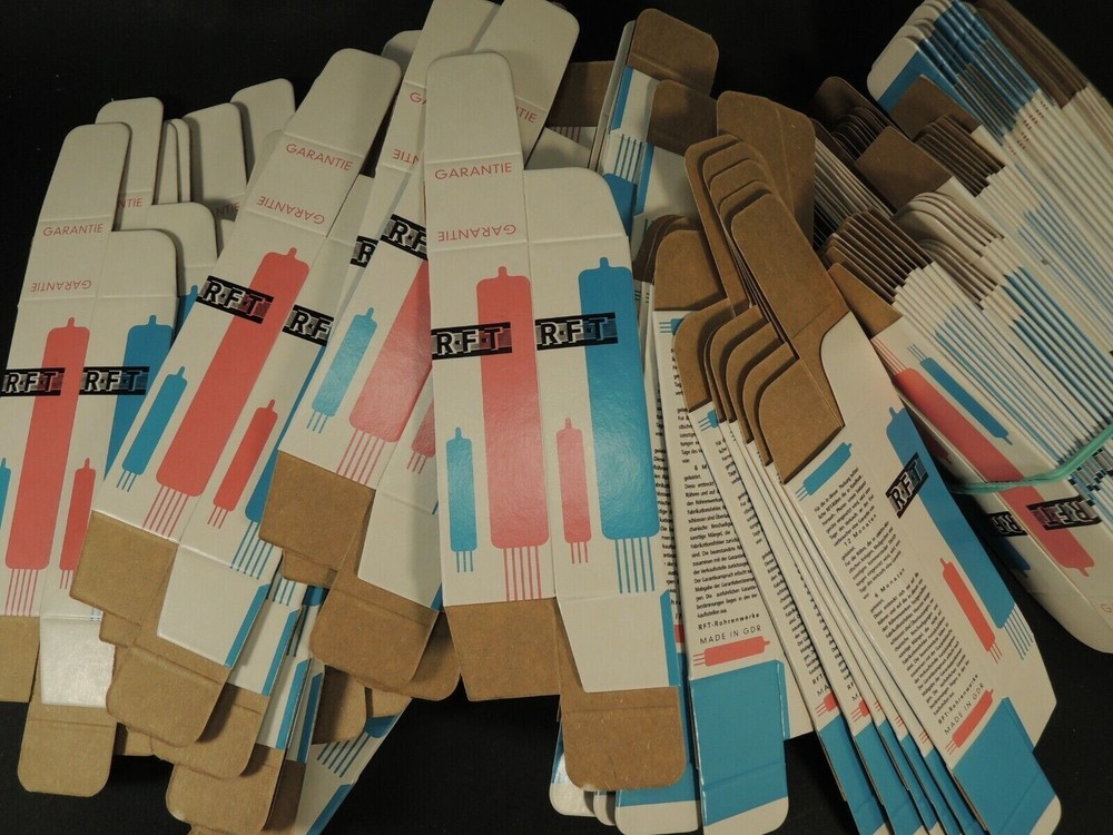 10 x RFT BLANK CARTON BOX for Audio Tubes ECC83 ECC803S E188CC ECC85 EF86