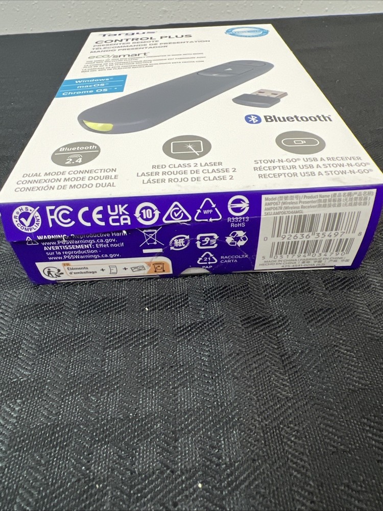 Targus Control Plus Dual Mode Antimicrobial - Eco/Smart Laser Presenter