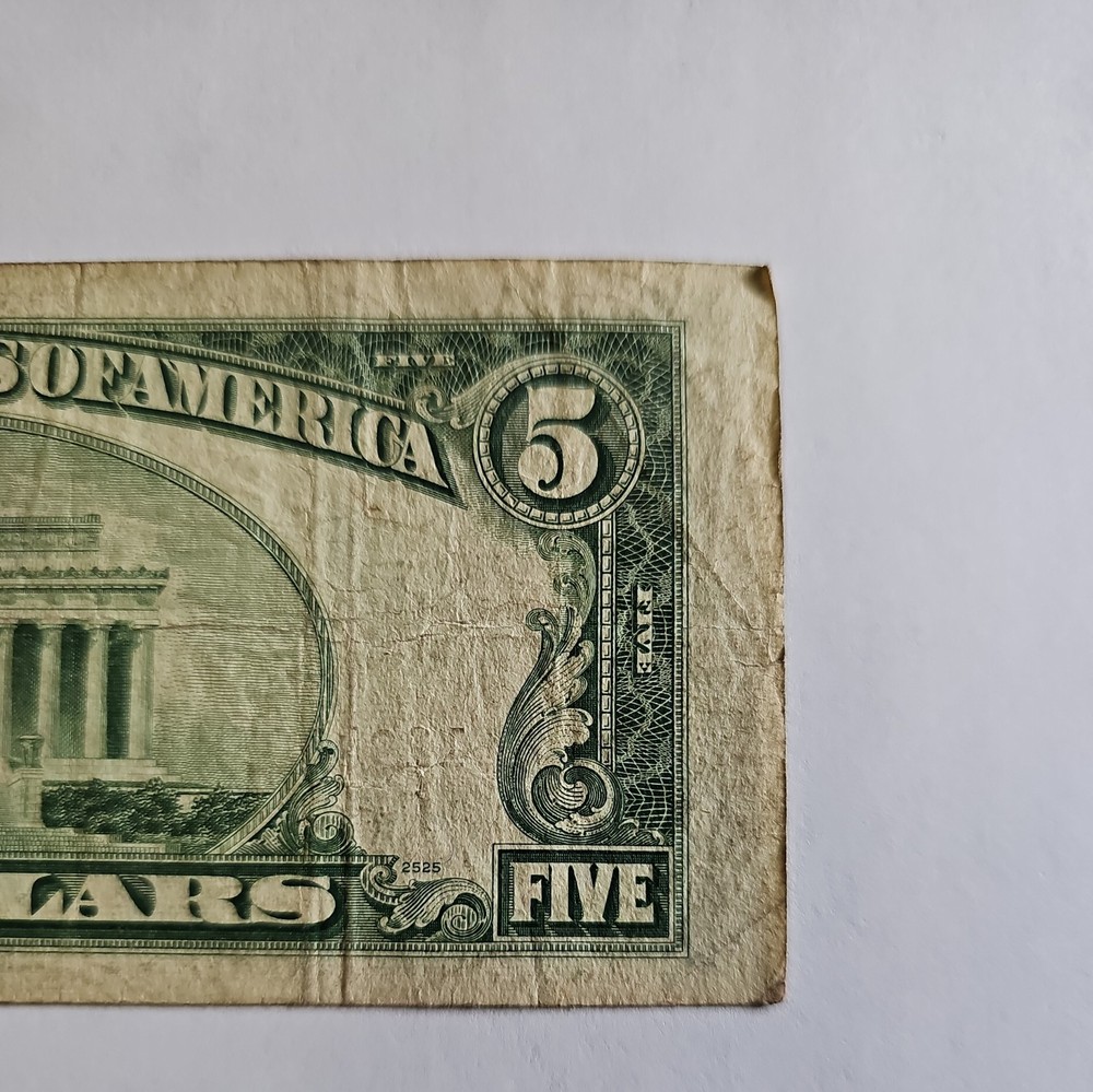 1953 B Red Seal, 5 Dollar, STAR Note.