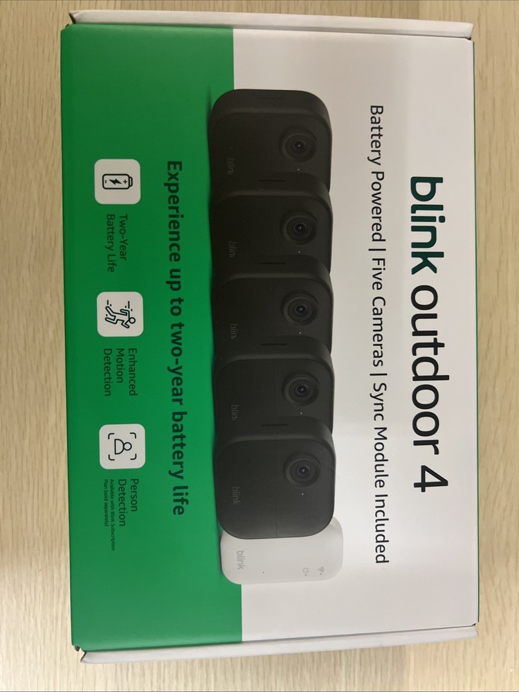 BRAND NEW BLINK Outdoor 4 (4th Gen) 5-Camera Security System w/ Sync Module Core