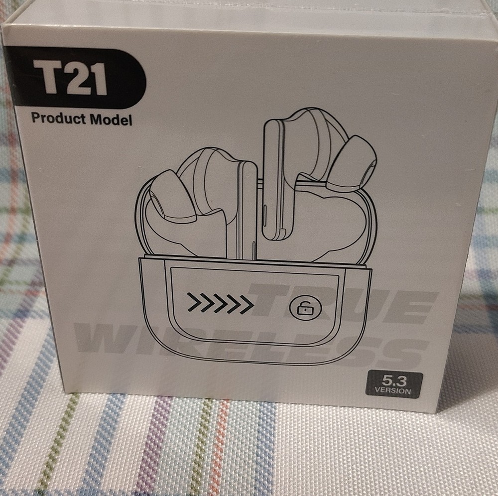 NIB T21 Bluetooth In-Ear Earbuds, LCD Touch Screen, ANC, Equalizer, Black