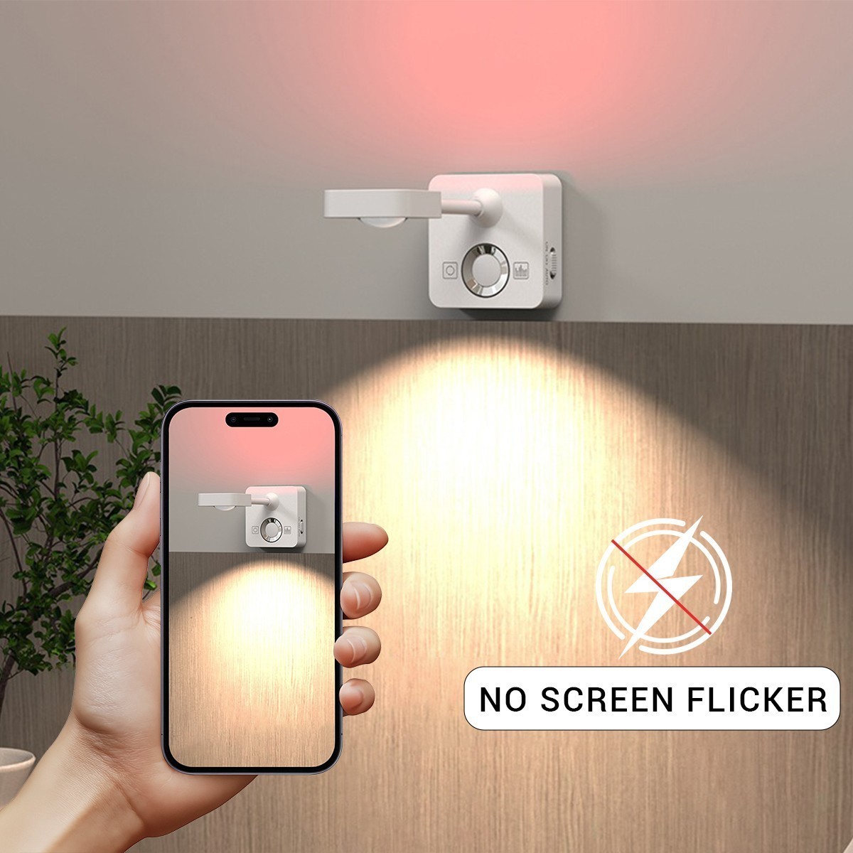 Rechargeable LED Spotlight for Indoor, Wireless RGB Spot Light with