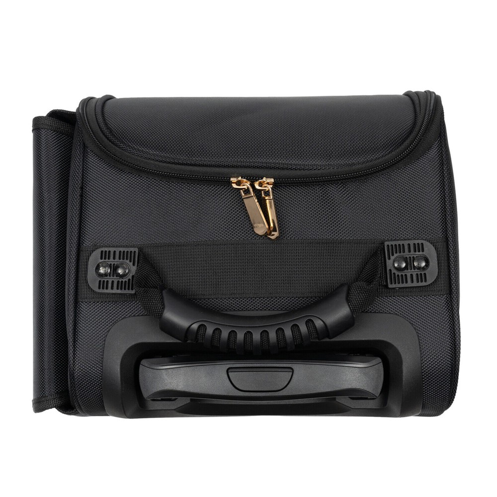 Professional Makeup Case,Rolling Makeup Train Case,Cosmetic Storage Organizer