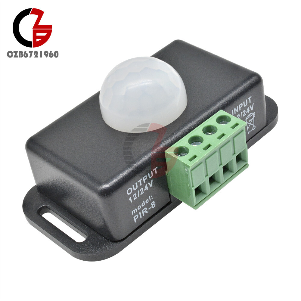 1-10PCS 8A Human Infrared PIR Motion Sensor Switch IR DC12-24V for LED Light