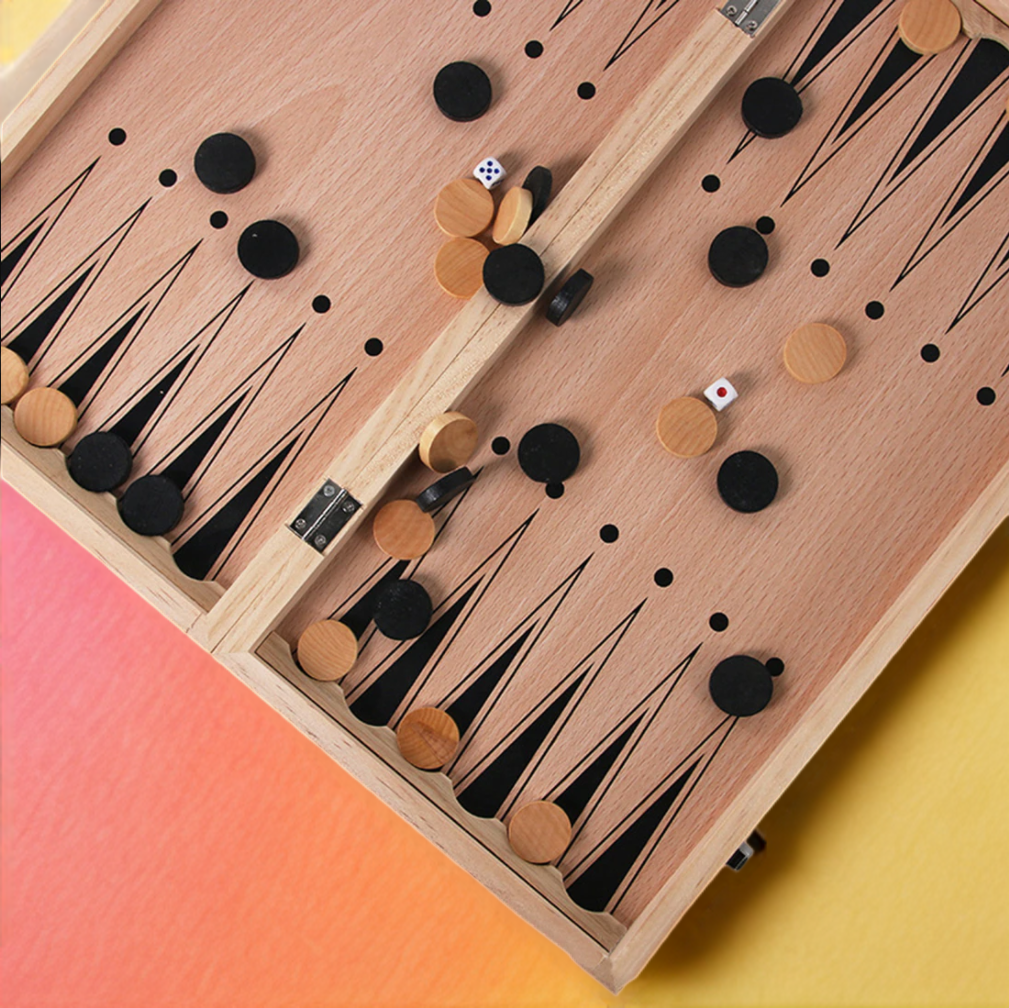 Chess Set Checkers Backgammon Chess Board Games for Kids Travel Game Set Ages 6+