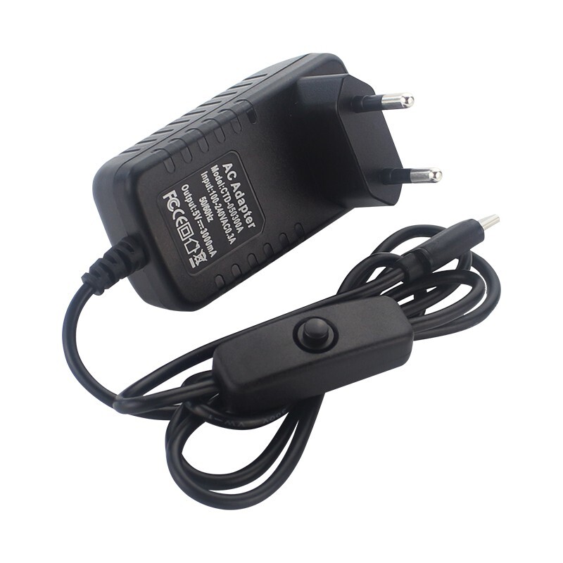 Raspberry Pi 4 400 Power Supply Adapter USB-C with Switch Cable US UK EU AU Plug