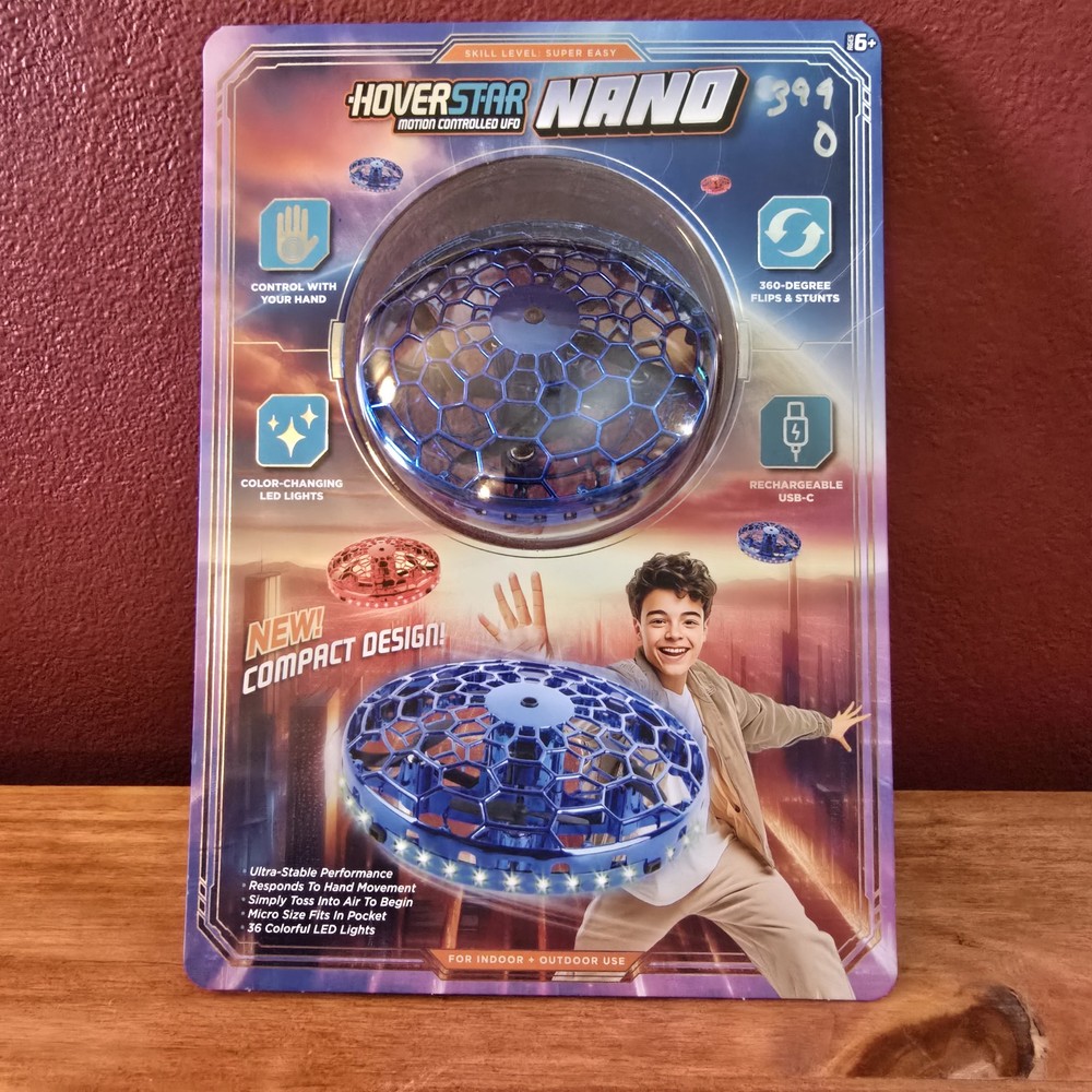 Hoverstar Nano Motion Controlled UFO Drone Hand Sensor LED USB-C Rechargeable