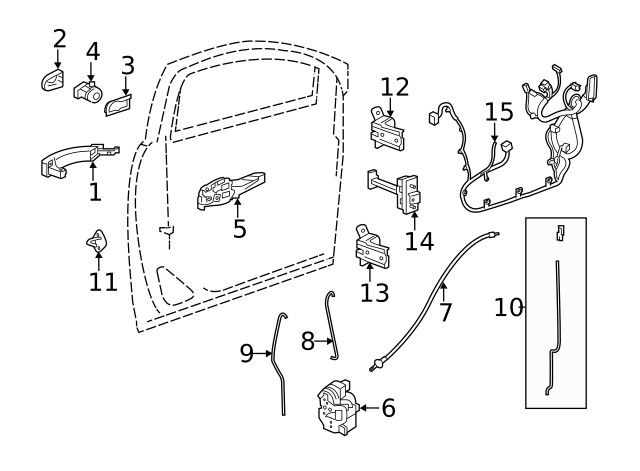 Genuine GM Front Side Door Check Link 42467900