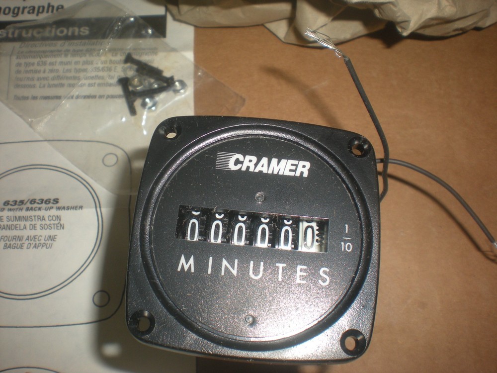 Cramer 635K-AA Elapsed Time Indicator - 115VAC - NOS - NIB