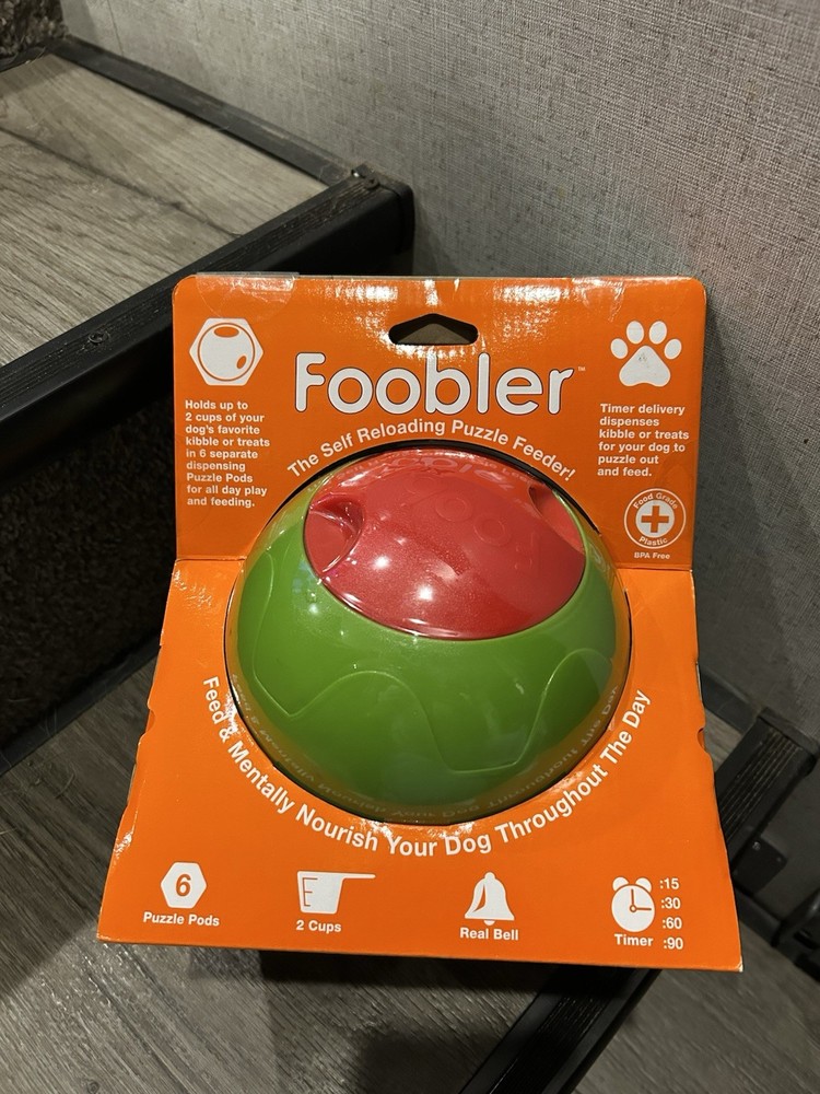 Foobler Automatic Self-Reloading Puzzle Feeder for Dogs with 6 Timer Activations