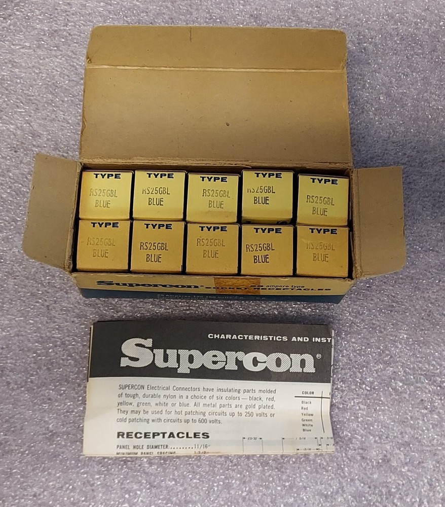 '1 PIECE' - PN# RS25GBL - SUPERCON - SOCKET RECEPTACLES