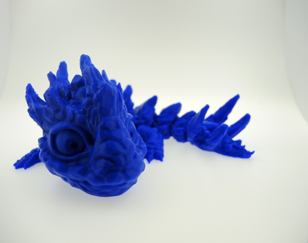 Stone Baby Dragon 3D printed blue