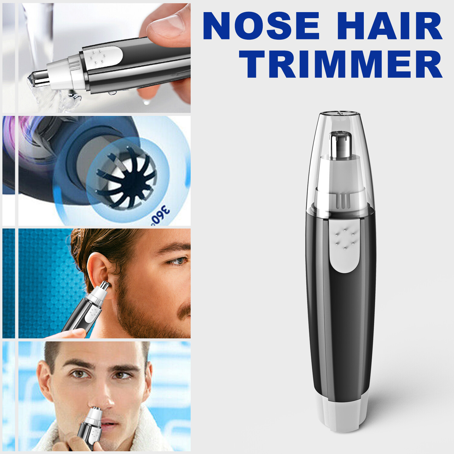 Electric Nose Ear Hair Trimmer Face Eyebrow Mustache Beard Shaver Clipper Unisex