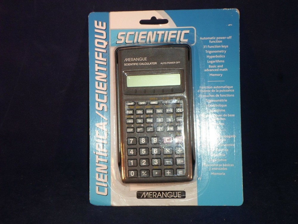 Scientific Calculator Merangue Basic & Advanced Math Black 31 Functions   B18-15