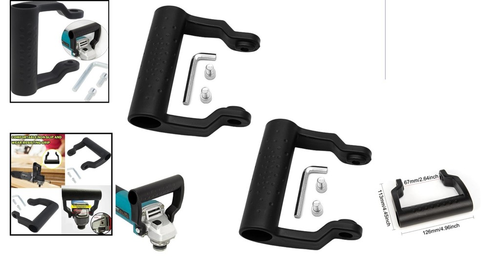 Durable ABS Loop Grip Handles – 2 Pack for Angle Grinders & Polishing Machines